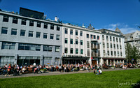 Outdoor cafes in Reykjavic