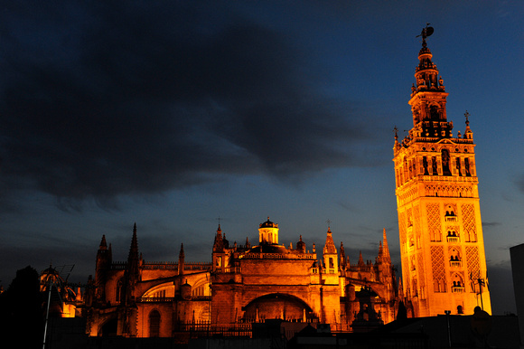 The Seville Cathedral by night